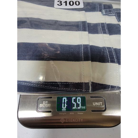 Juicy Jeans Couture Striped Blue & White Shorts - sz 24 - Picture 6 of 6